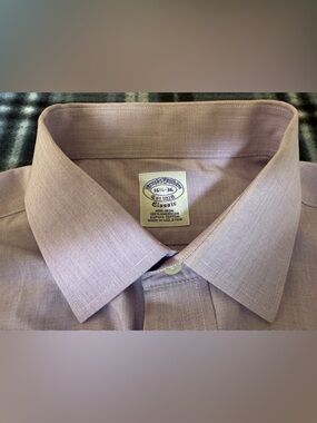 Brooks Brothers Classic Purple French Cuffs Men's Dress Shirt Size 16.5-36